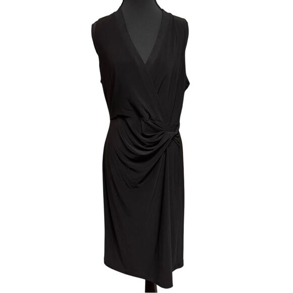 Tommy Hilfiger Sheath Dress Twist Side Women’s Size 10 Black LBD Sleeveless NWT - Picture 1 of 9